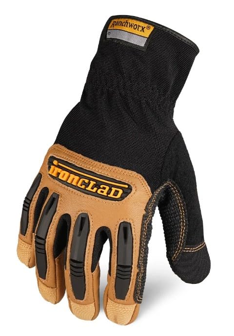 Ranchworx Leather Gloves, Black/Tan, X-Large - size: X-Large (Pack of 1)