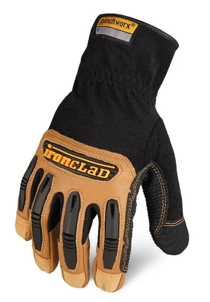 Ranchworx Leather Gloves, Black/Tan, X-Large - size: X-Large (Pack of 1)