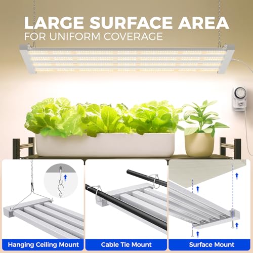 Barrina TX-L63 3FT LED Grow Light, 252W (4 x 63W), 4 Panels Wider Coverage - color: GrowForce Spectrum, size: 3FT-4 Packs