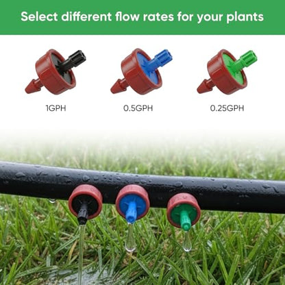 0.25 GPH Pressure Compensating Drippers for 1/4" Tubing, 30pcs - size: 30pcs 0.25 GPH