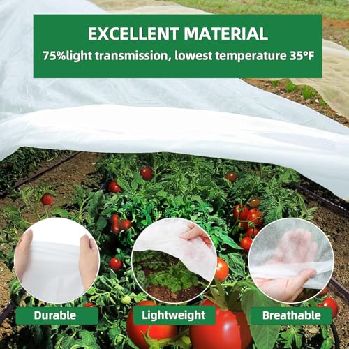 NANYEZH Plant Covers Freeze Protection, 10Ft x 30Ft Frost Blankets for Outdoor Plants, 1.1oz/yd² Garden Floating Row Fabric Cover, Raised Garden Bed Cover for Winter Vegetables, Pest, Sun Protection - size: 10FT x 30FT, 1.1oz