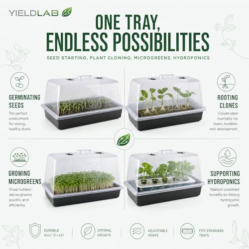 10x20 Humidity Dome with Plant Propagation Trays - 10 Pack Clone - size: 10 Trays + 10 Domes