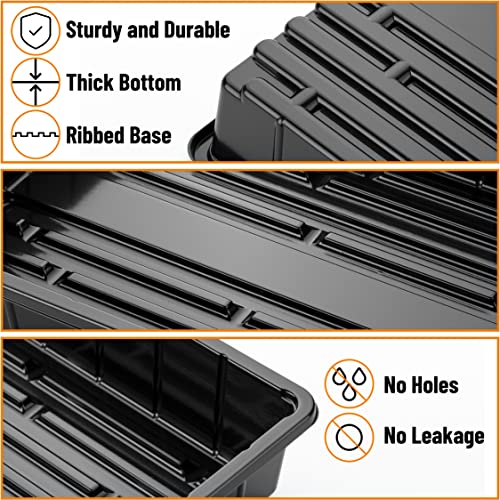 Mr. Pen- Seed Starter Trays, 5 Pack, 17"x10"x2.4" - color: Black, size: 5 Pack