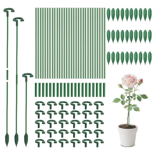 Pack of 30 Small Plant Stakes for Indoor Plants 6.7 Inches - size: C Set(6.7 in)