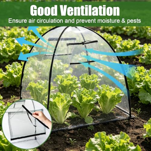 Clear Plant Covers Freeze Protection, 2-Pack Cloches & Domes, Winter - color: Clear, size: 24*23in 2P