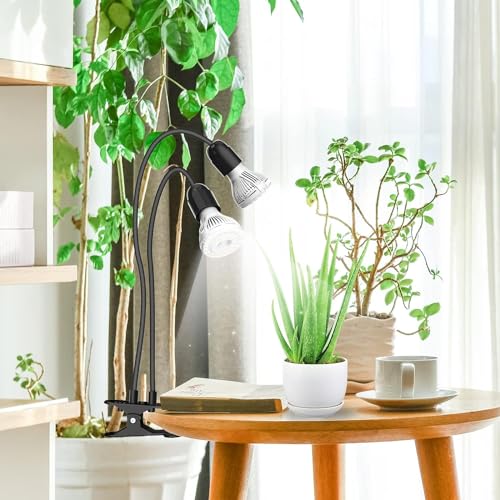 SANSI LED Grow Lights for Indoor Plants, Lifetime Free Bulb Replacement - size: 2 Head 1 Pack