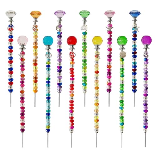 320Pcs Fairy Wand Garden Stake Beads Kit, Beaded Garden Stake Kit - color: Burst