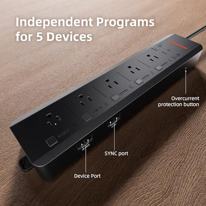 Spider Farmer GGS AC5 Power Strip Kits 5 AC APP-Based Controls Outlets - size: 5 Outlets