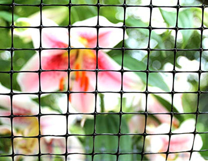 Tenax Multi-Purpose Net - Black Plastic Netting, Versatile Garden Fence - 3' x 50' - Polypropylene - size: 3' x 50'