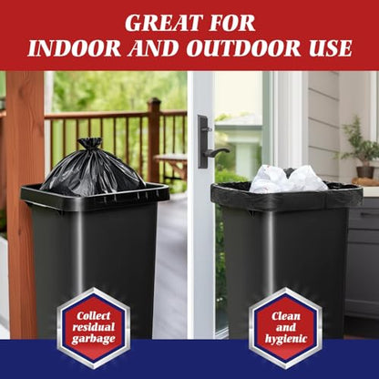 Teivio Large Black Trash Bags 30-33 Gallon 40 Count 30+ Gal Garbage Bags