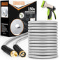 Unywarse Garden Hose 150FT Metal Water Hose with 10 Function Nozzle No-Kink - size: 150ft