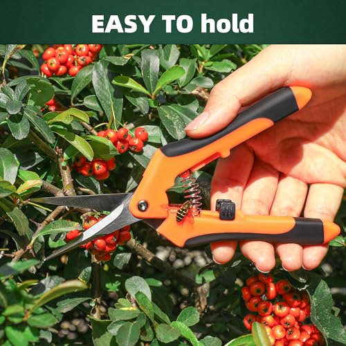 EWPJDK 3 Pack Garden Pruning Shears Scissors Clippers (Orange) - style: Orange