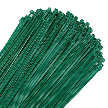 4 inch 3mm Dark Green Nylon Garden Cable Zip Ties Self Locking Cable Ties Twist Ties, Multi-Purpose Cable Tie(100 Pcs) - size: 4 in x 0.118 in