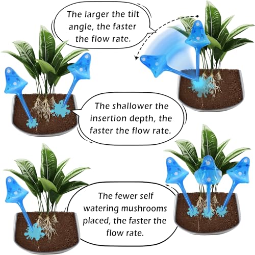 Famstar Self-Watering Globes Spikes, Automatic Plant Waterer Indoor Outdoor - color: 12 Pack-4 colors