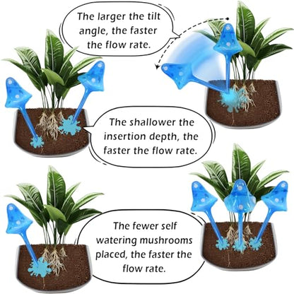 Famstar Self-Watering Globes Spikes, Automatic Plant Waterer Indoor Outdoor - color: 12 Pack-4 colors