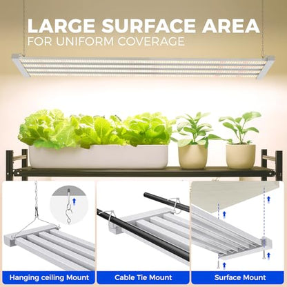 Barrina TX-L84 4FT LED Grow Light, 84W, 4 Panels Wider Coverage, High PPFD - color: GrowForce Spectrum, size: 4FT-1 Pack