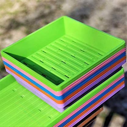 Bootstrap Farmer 1010 Trays Multicolor 10 Pack Extra Strength w/Holes Seed Starting Microgreens - color: Multicolor