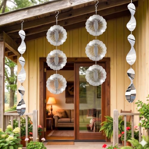 15Pack Bird Deterrents for Outside Patio - Bird Repellent Devices Outdoor with Pinwheels, Reflective Spinners & Tape, Bird Reflectors to Keep Birds Away, Woodpecker Deterrent for House Yard Garden