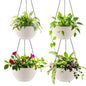 Hanging Planters 8 Inch & 10 Inch, 4 Pack Self Watering Baskets, White - color: White, size: 8 and 10 Inch-4P