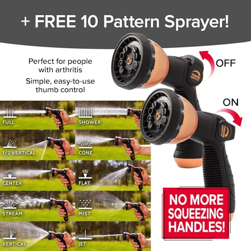 Pocket Hose 50 FT Copper Bullet Hose, 10-Pattern, 650psi - size: 50 Ft