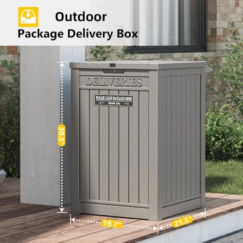 Package Delivery Box for Outside, Grey - color: Grey