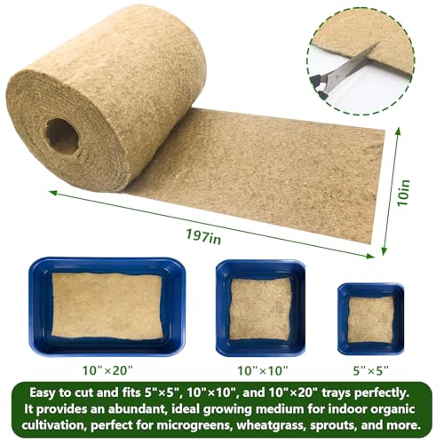 10" X 197" Microgreen Grow Mat, Hydroponic Grow Pads - color: 10" X 197"