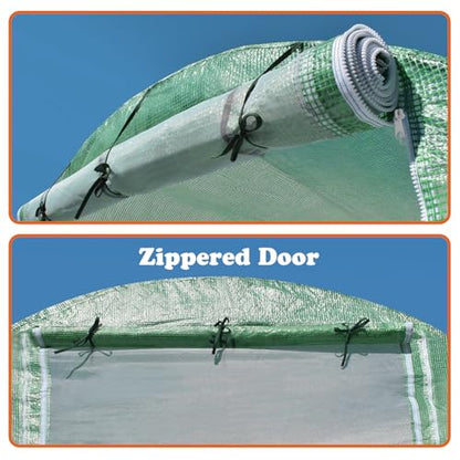 Replacement Greenhouse Cover for Walk in Greenhouse Frame Green House Top Cover (Frame NOT Included) (26 x 10 x 7 ft) - size: 26 x 10 x 7 ft
