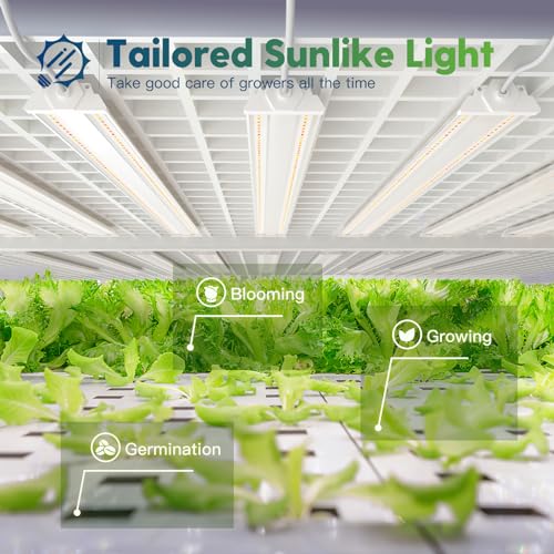 FREELICHT 1Pack 4FT Grow Light for Indoor Plants, Timer, 60W Full Spectrum