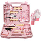 Grenebo 12-Piece Gardening Tool Set, Heavy-Duty Garden Tools for Women - color: Pink