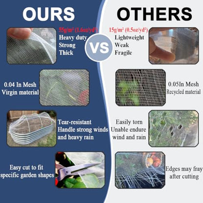 6.5X10 FT Garden Netting Pest Barrier, Ultra Fine Mesh - size: 6.5x10 FT