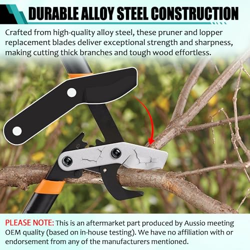 (2-Pack) Alloy Steel Lopper Replacement Blades with Screws