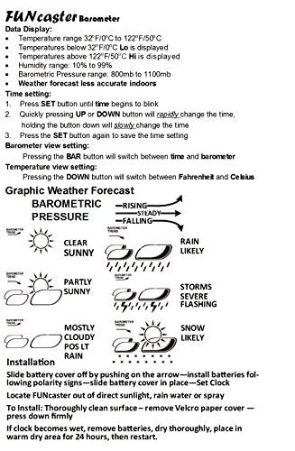 FUNcaster Barometer Ambient Weather Clock