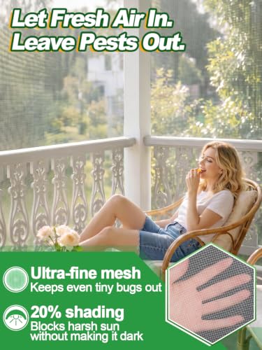 10x20ft Strong PP Nanocomposite Mosquito Net Garden Netting, White - color: White, size: 10x20 FT