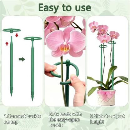 3Pcs Telescoping Plant Stakes 12.5-48.4IN Adjustable Monstera Plant Support - size: 3PCS
