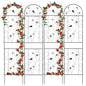 4 Pack 86.5" x 19.7" Metal Garden Trellis for Climbing Plants, Black - color: 4 Pack - Arched - 86.5" x 19.7"-Black