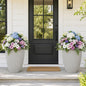 19" Mediterranean Resin Large Outdoor Planters Pot for Plants Flowers - color: 19"h-beige Fluted