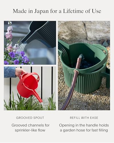 Hachiman Small Watering Can with Widened Spout - color: Black, size: Small (Single)