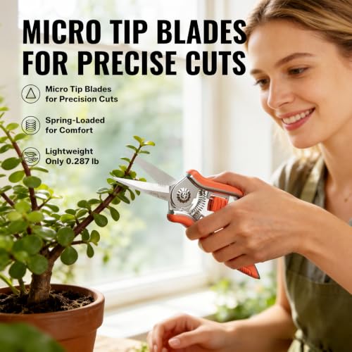 FLORA GUARD 3-Pack Pruning Shears, Stainless Steel Straight Blades