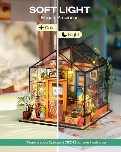 Rolife Greenhouse DIY Miniature Dollhouse Kit Creative Gift for Adults