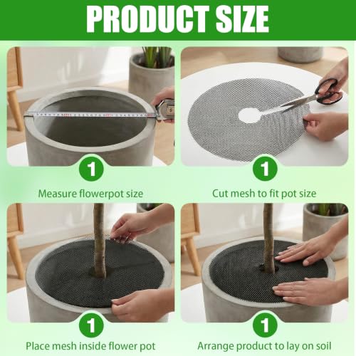 10 Pcs 15.7" Plant Pot Soil Covers Protectors from Animals