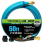 Aeromixer THE HOSE 1 Inch Garden Hose 50 Ft w/Adapter Set for 3/4 Spigots - size: 1" x 50', style: 1 Pack