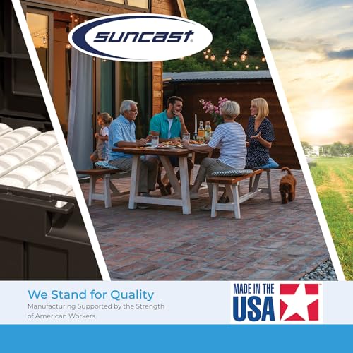 Suncast 175 ft. Wicker Style Resin Hose Hideaway with Hose Guide, Java, Made in the USA - size: 1 Pack