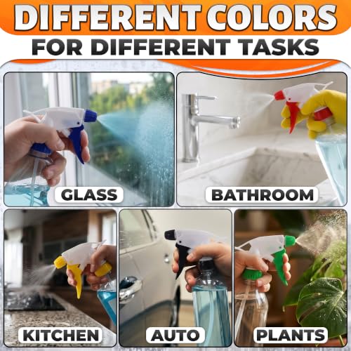 Spray Bottle Nozzle Replacement, 5 Pcs, 8-32oz Bottles (Multicolor) - color: 6 Pcs Multicolor v2