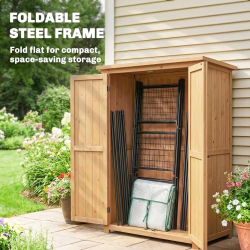 Outsunny 4.7' x 2.3' x 6.2' Small Greenhouse, Foldable Frame, White - color: White