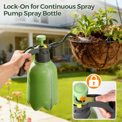 T4U Pump Sprayer 0.5 Gallon, Garden Spray Bottle with Flex Wand - size: Flexible Nozzle