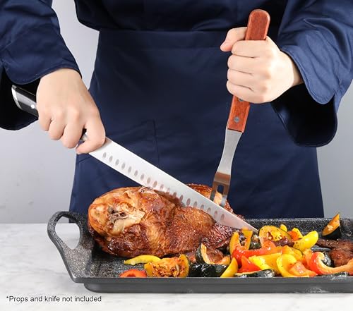 New Star Foodservice Commercial Grade BBQ Fork with Wood Handle, Stainless Steel, 13-Inch - size: 13-Inch