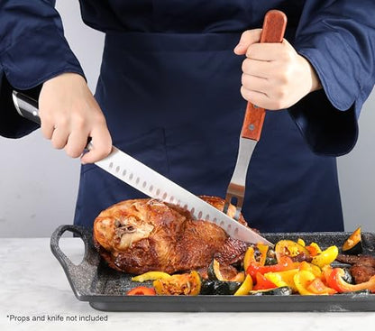 New Star Foodservice Commercial Grade BBQ Fork with Wood Handle, Stainless Steel, 13-Inch - size: 13-Inch