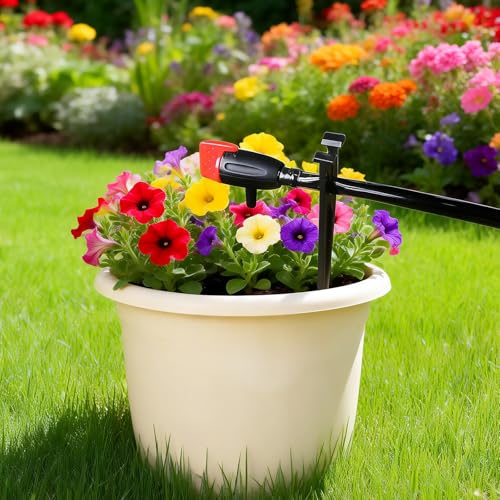 100 Pieces Drip Irrigation Support Stakes for 1/4 Inch Drip Tubing, 1/4" Tubing Hold Stakes Tool for Irrigation System Hose & Emitter Support for Vegetable Flower Beds Lawn Supplies - size: 1/4" Drip Stakes