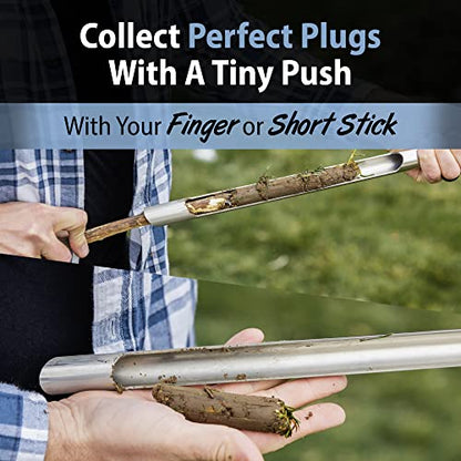 Soil Probe with Small Soil Sampler Bags. 20" Soil Sample Probe Rod. Patent Pending Ground Probe Design for Tidy Strata in Soil Test Sampling. - size: 20 Inch
