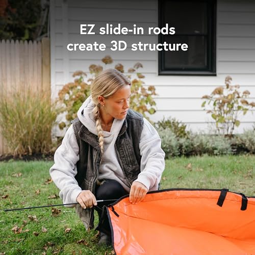 Leaf Tarp for Fast Yard Cleanup –Leaf Collection Tarp with 6 Handles & Ground Stakes – Lawn Leaf Bag for Raking, Garden Debris & Yard Waste Removal, Wind Proof, 5’ x 7’ Large Capacity - size: 5' x 7'